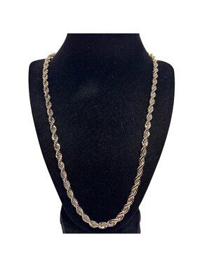Avon 24" Chunky Silver Tone Rope Chain Necklace (6335)